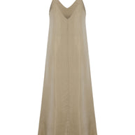 The Handloom Lucid Flow Maxi Dress - Khaki Green