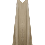 The Handloom Lucid Flow Maxi Dress - Khaki Green