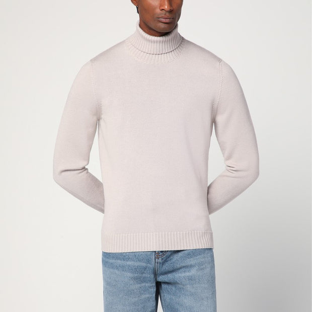 Drumohr Greige Wool Turtleneck