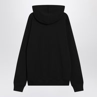 Balmain Black Cotton Hoodie With Logo