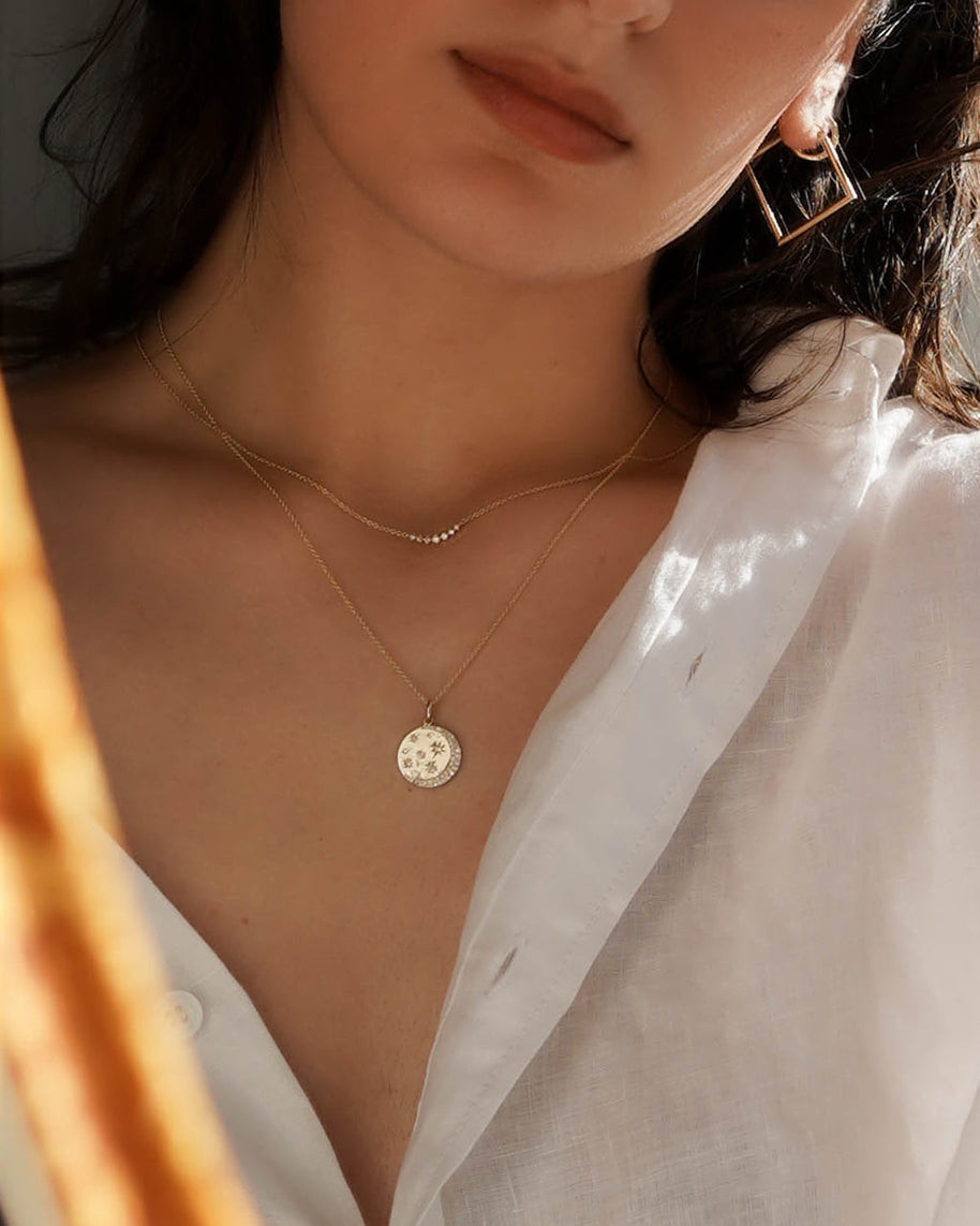 Zoe Lev 14K Diamond Celestial Necklace