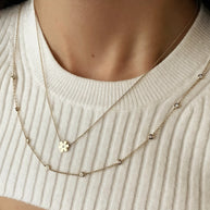 Zoe Lev Diamond Flower Necklace