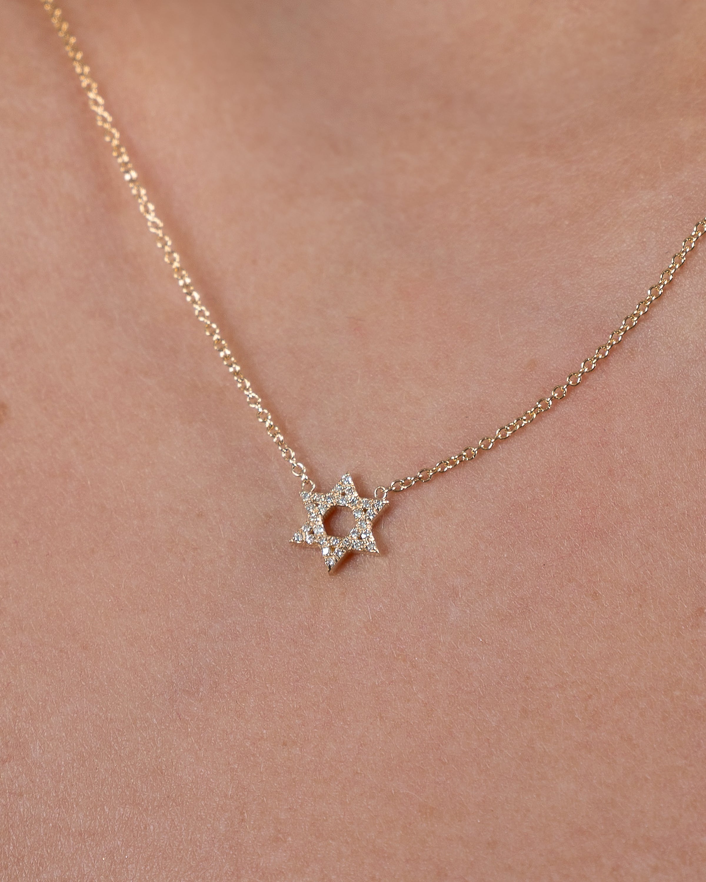 Zoe Lev Diamond Open Star Of David Necklace