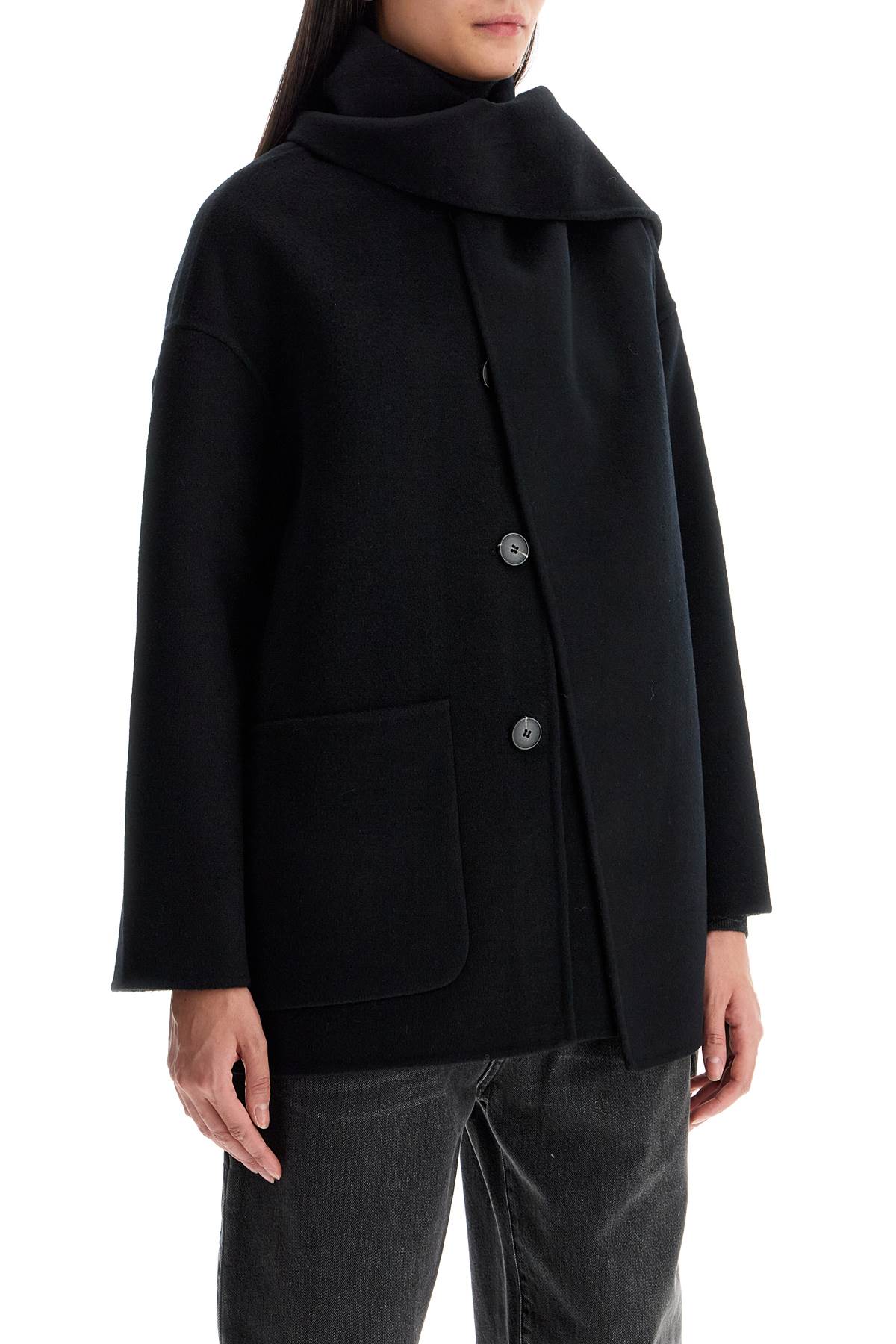 DYNAMIS STUDIO Antwerp Coat With Built-in Scarf