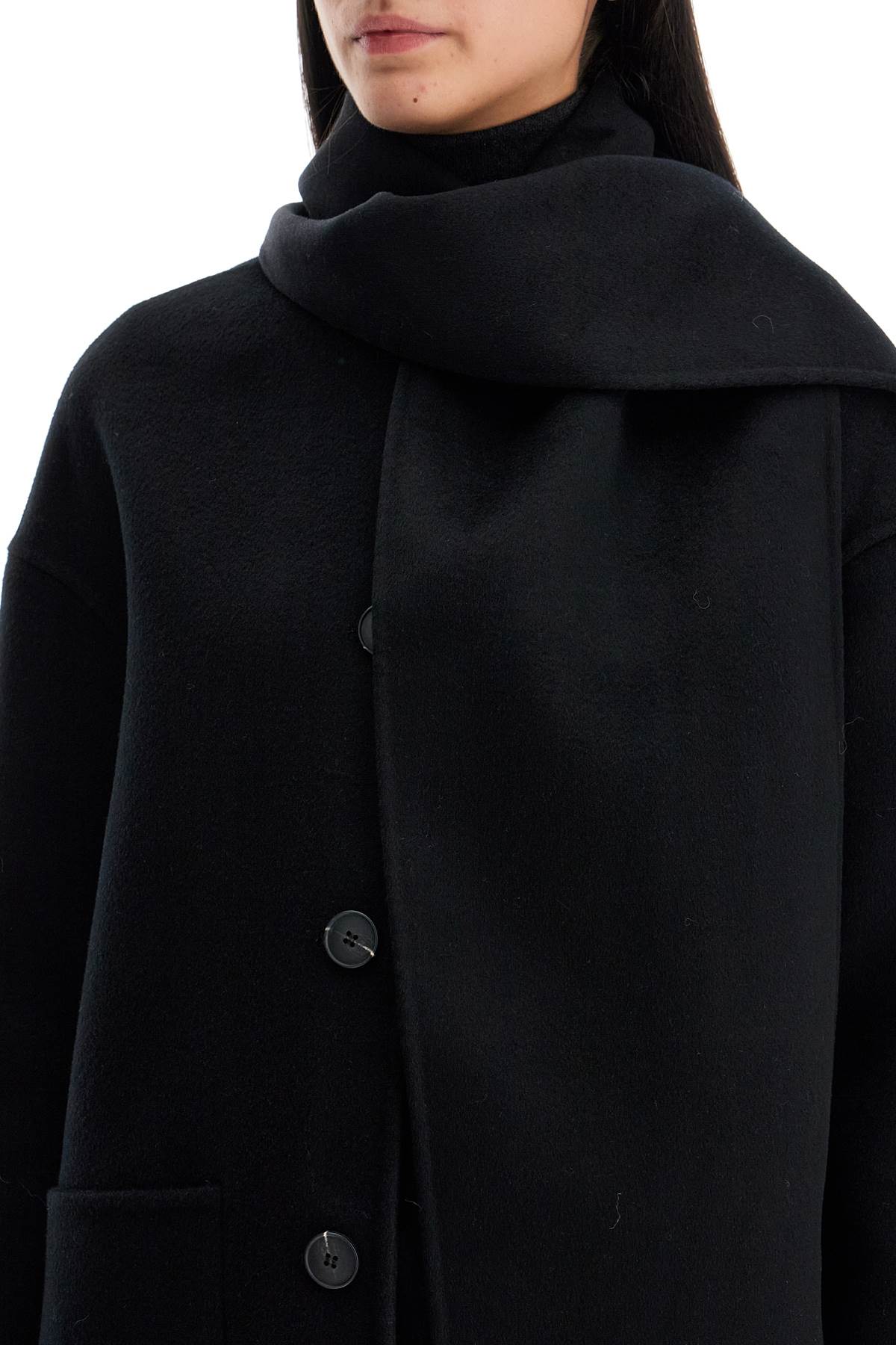 DYNAMIS STUDIO Antwerp Coat With Built-in Scarf