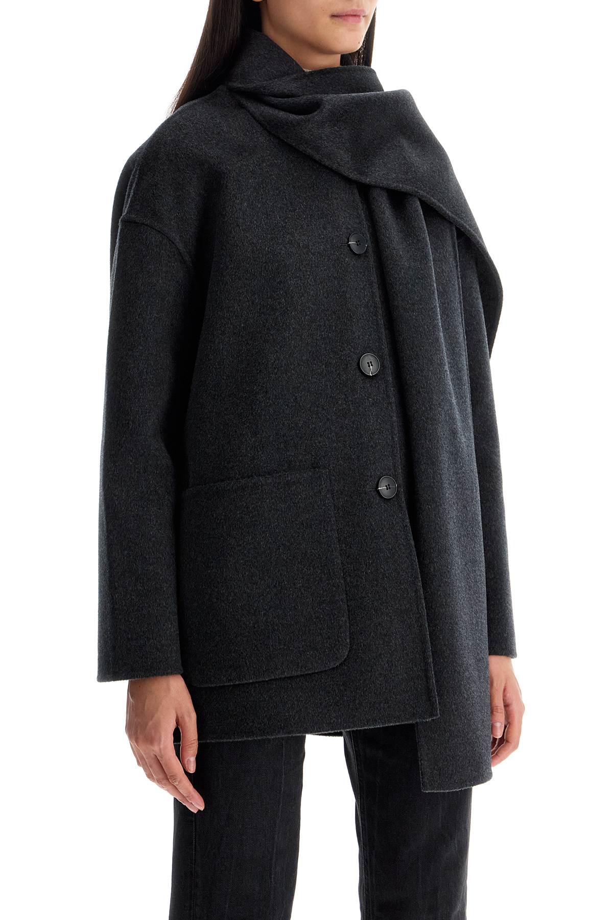 DYNAMIS STUDIO Antwerp Coat With Removable Shawl