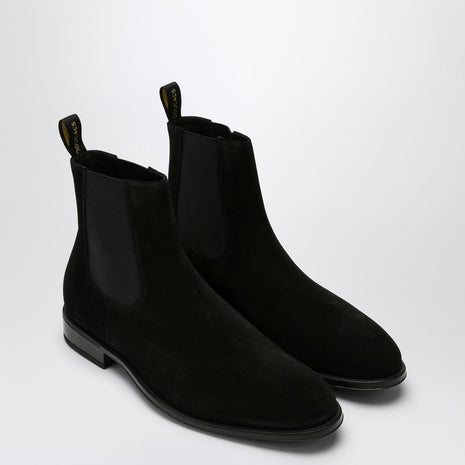 Doucal''s Black Suede Ankle Boot