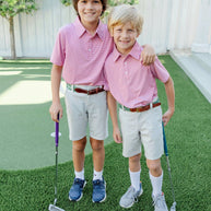 Will Boys' Performance Polo by LH Sport - Red Stripes