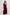 Reistor Deep V-neck Gathered Dress in Burgundy