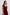Reistor Deep V-neck Gathered Dress in Burgundy