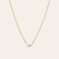 Zoe Lev Diamond Baguette Necklace