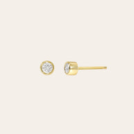 Zoe Lev Bezel Diamond Stud Earrings
