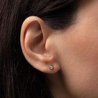 Zoe Lev Bezel Diamond Stud Earrings