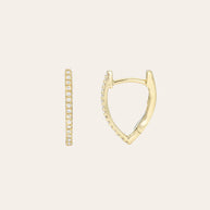 Zoe Lev Diamond Curve Huggie Earrings