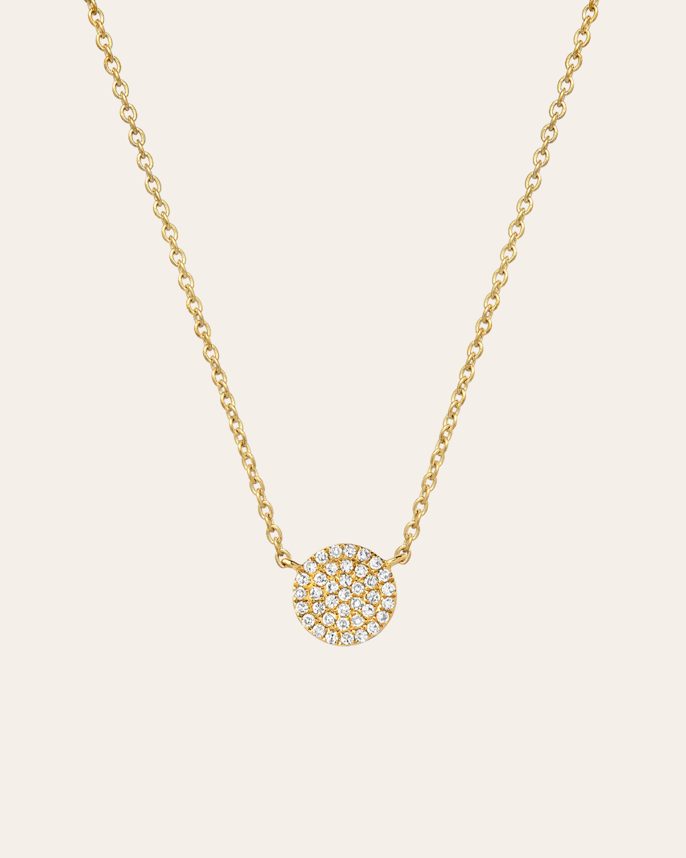 Zoe Lev Diamond Disc Necklace