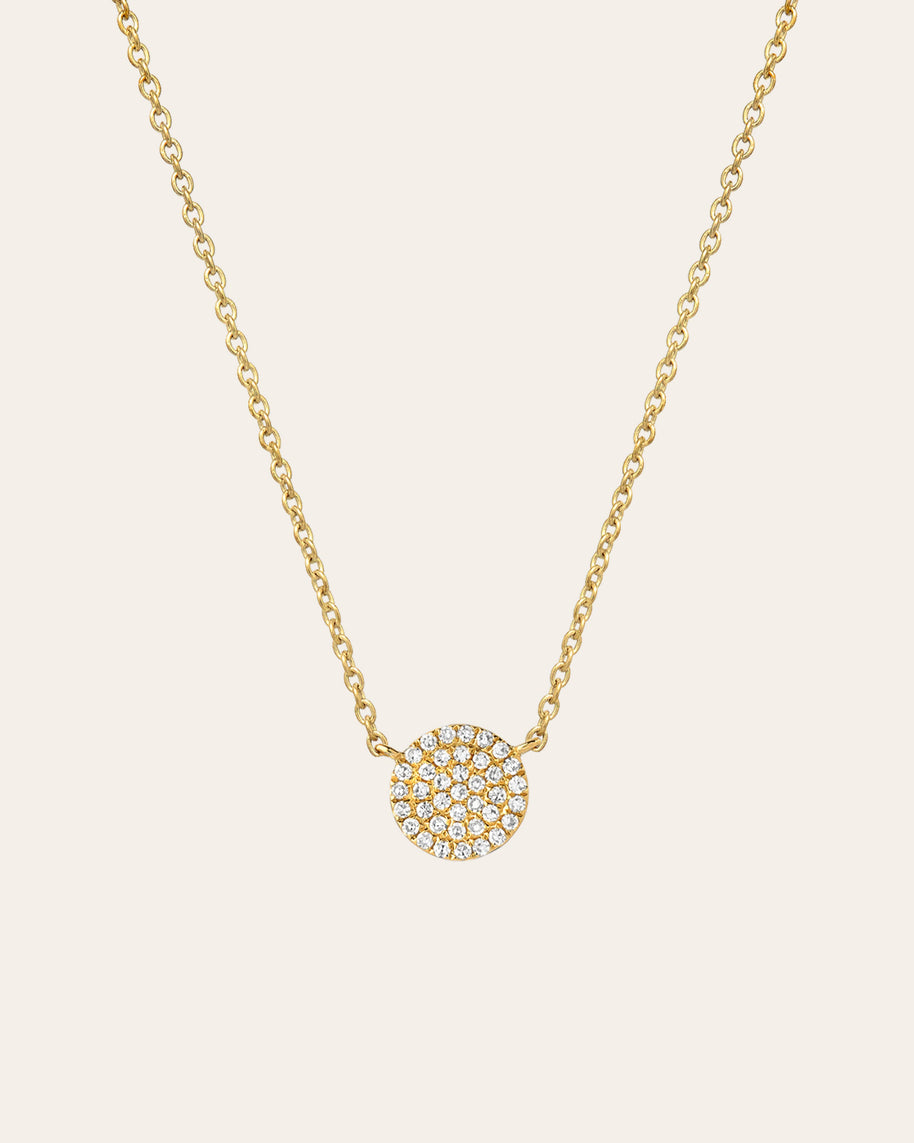 Zoe Lev Diamond Disc Necklace