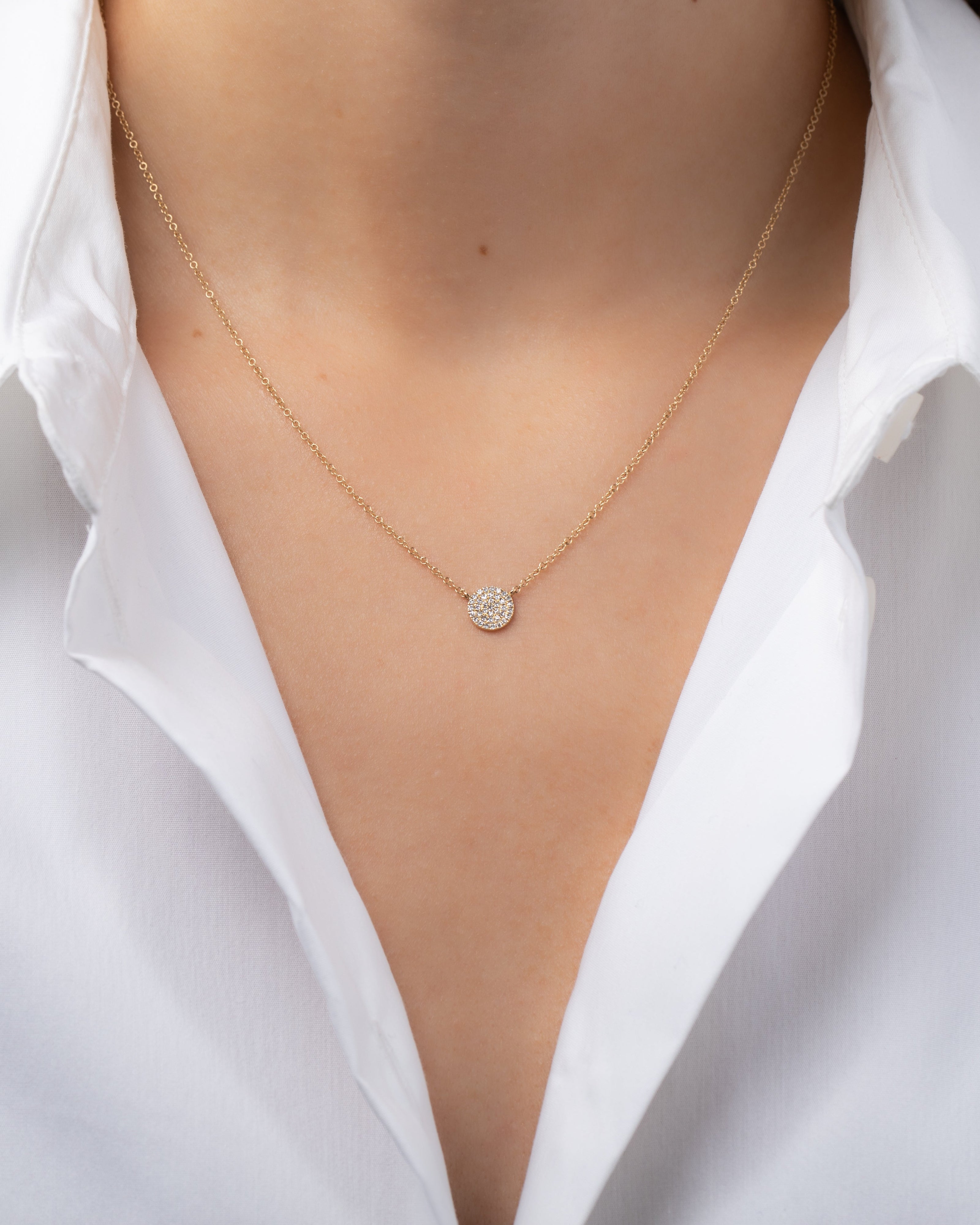 Zoe Lev Diamond Disc Necklace