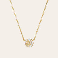 Zoe Lev Diamond Disc Necklace
