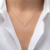 Zoe Lev Diamond Disc Necklace
