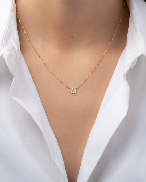 Zoe Lev Diamond Disc Necklace