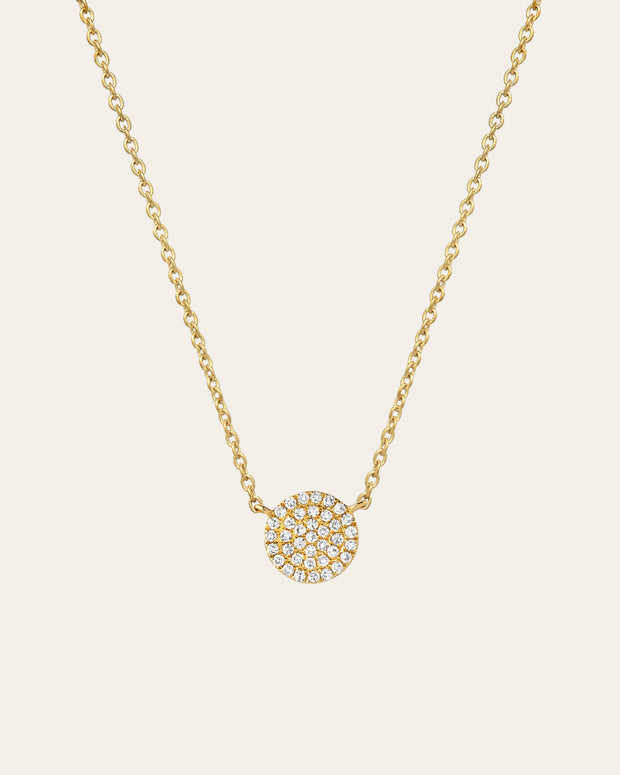 Zoe Lev Diamond Disc Necklace