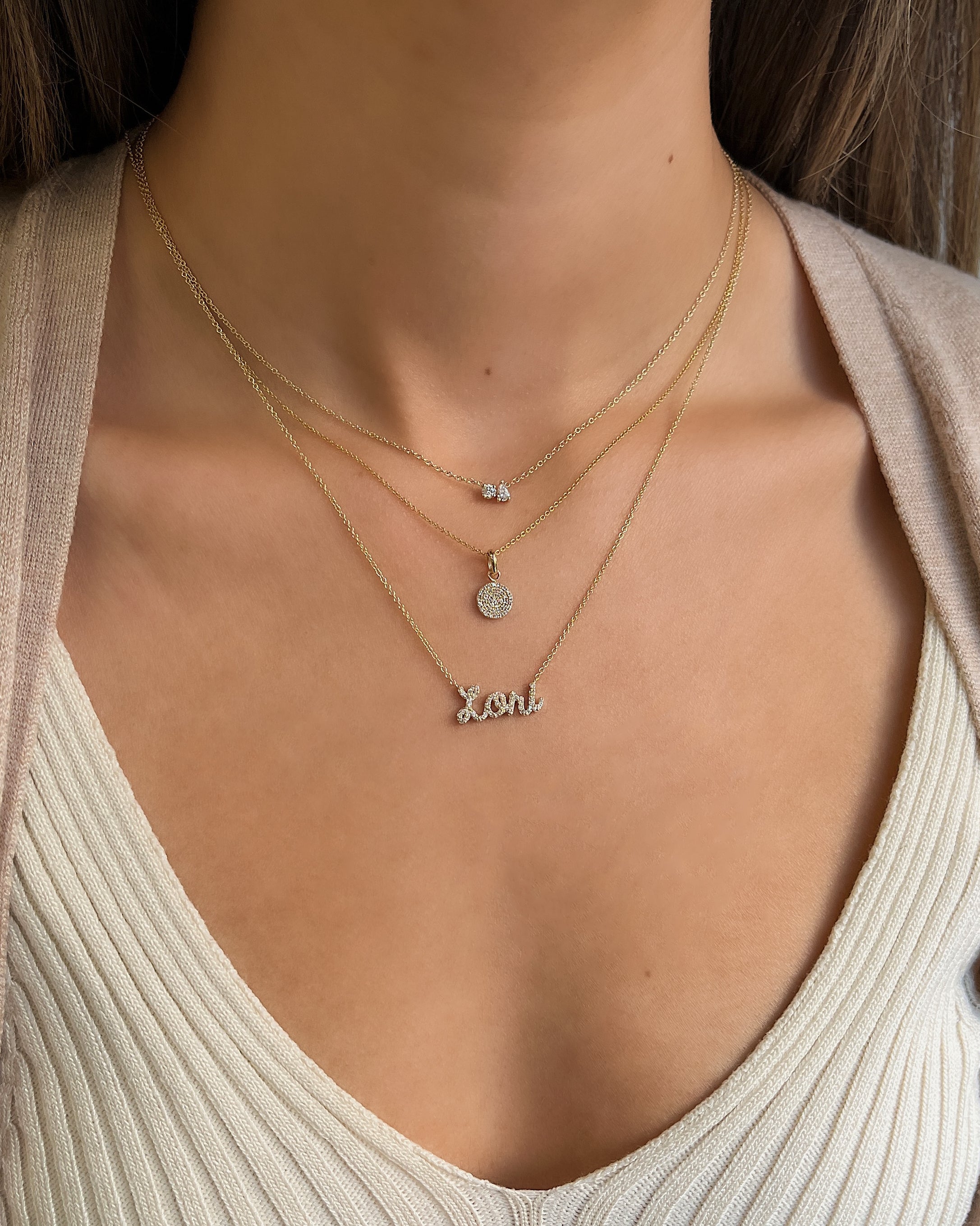 Zoe Lev Diamond Toi Et Moi Necklace