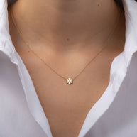 Zoe Lev Diamond Flower Necklace