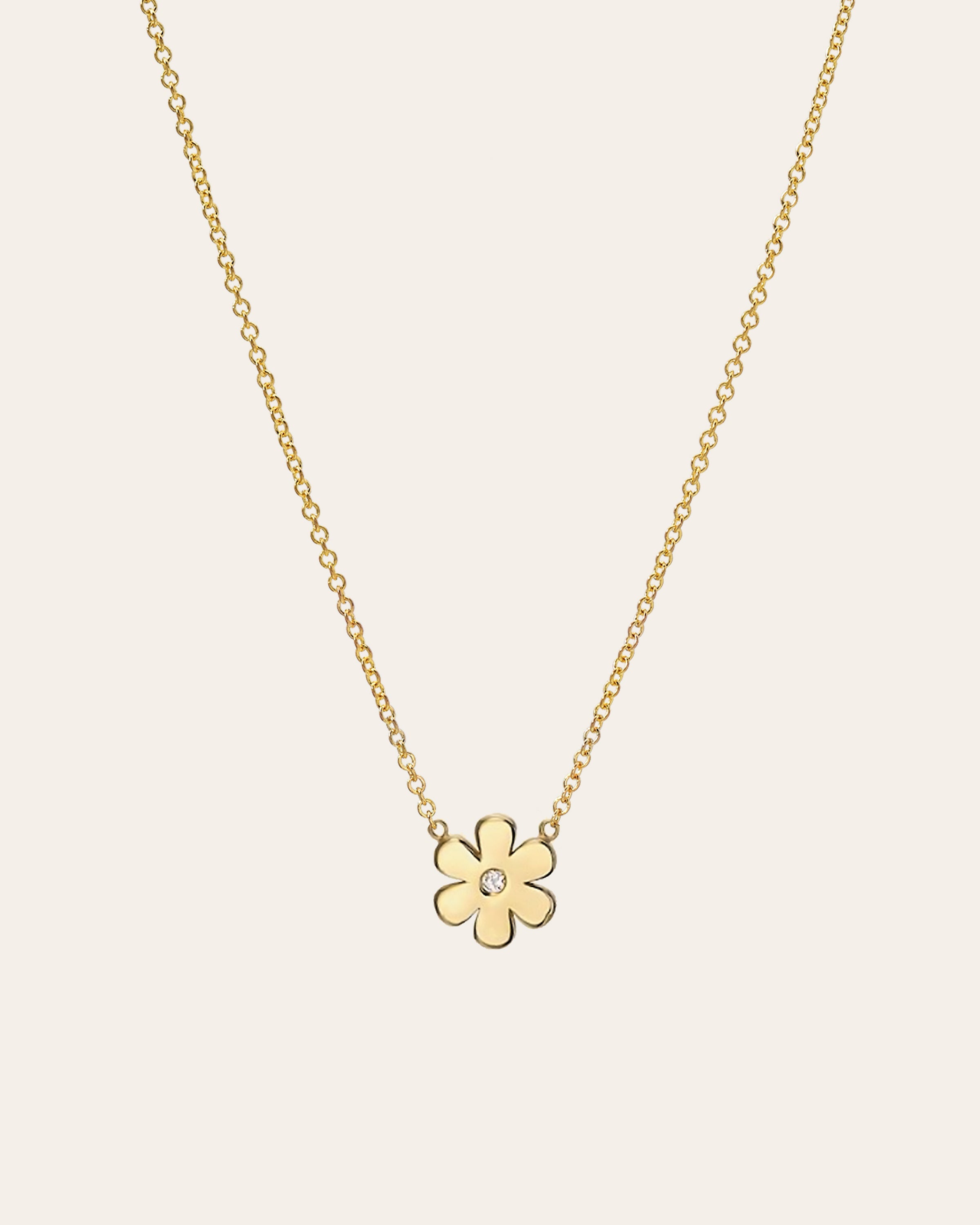Zoe Lev Diamond Flower Necklace