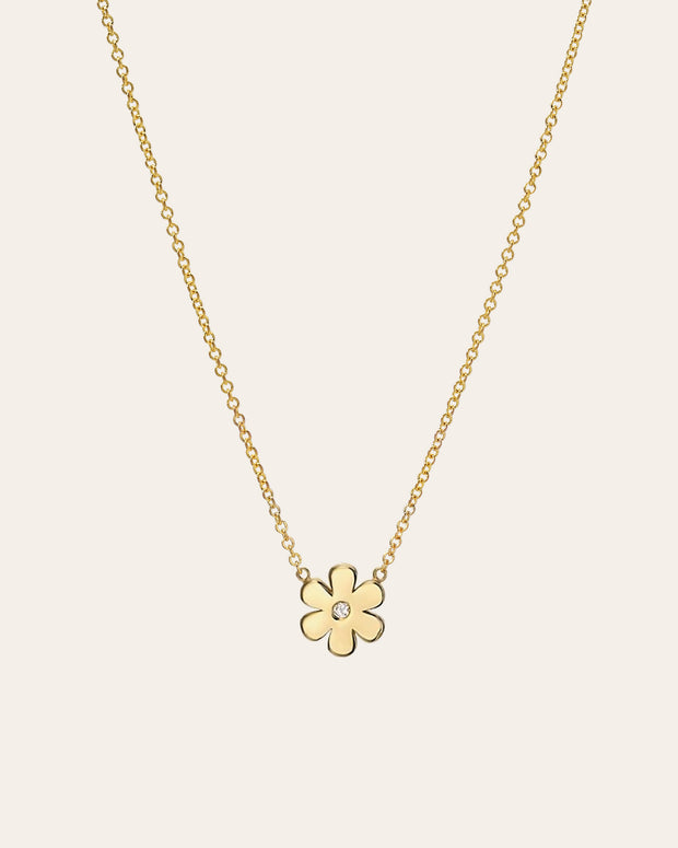 Zoe Lev Diamond Flower Necklace