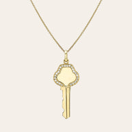 Zoe Lev Diamond Framed Key Necklace