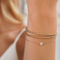 Zoe Lev Diamond Heart Bracelet