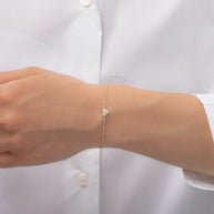 Zoe Lev Diamond Heart Bracelet