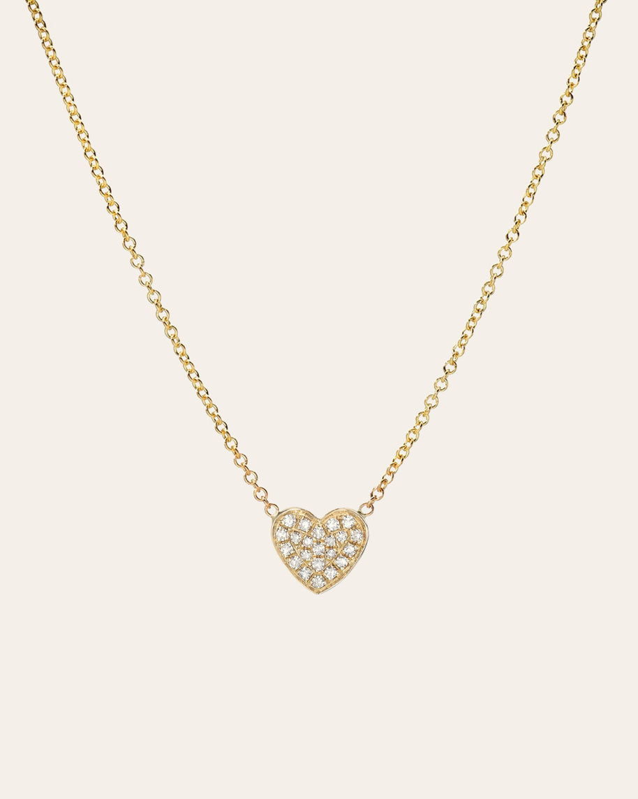 Zoe Lev Diamond Heart Necklace