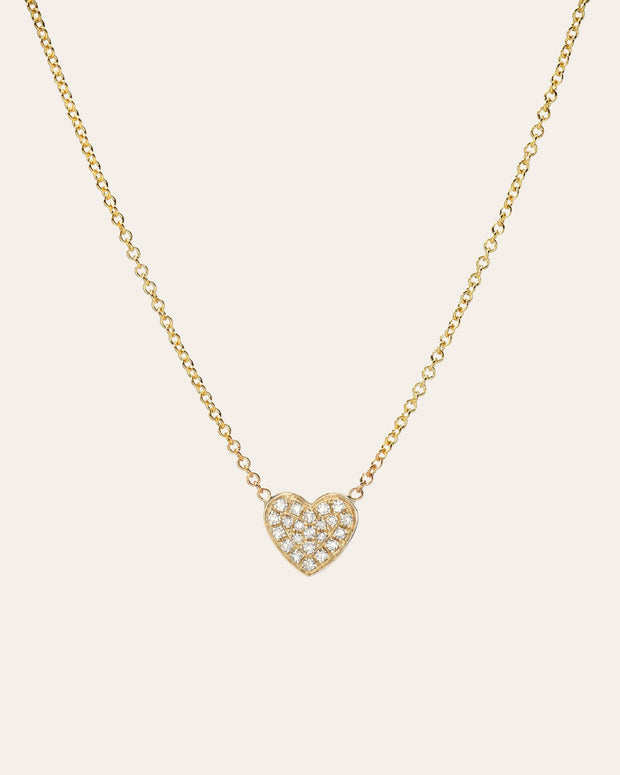 Zoe Lev Diamond Heart Necklace