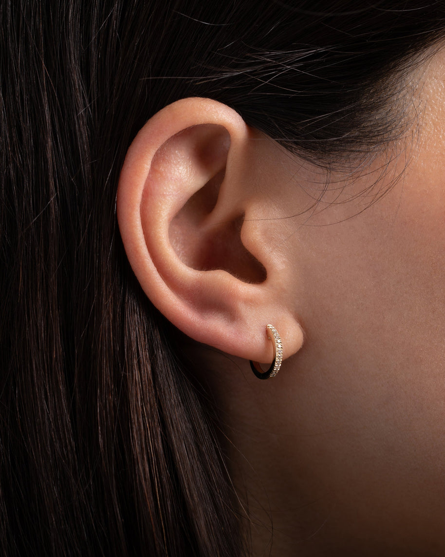 Zoe Lev Diamond Huggie Earrings