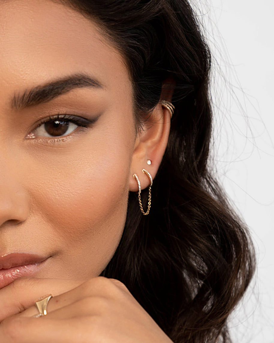 Zoe Lev 14k Gold Small Disc Stud Earrings