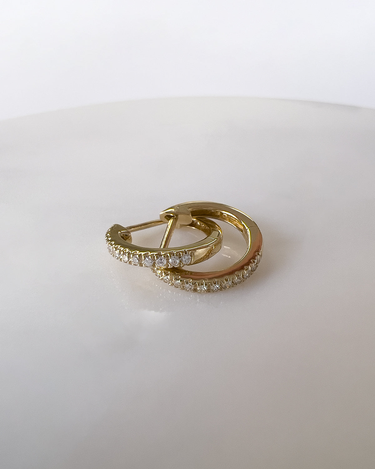 Zoe Lev Diamond Huggie Earrings