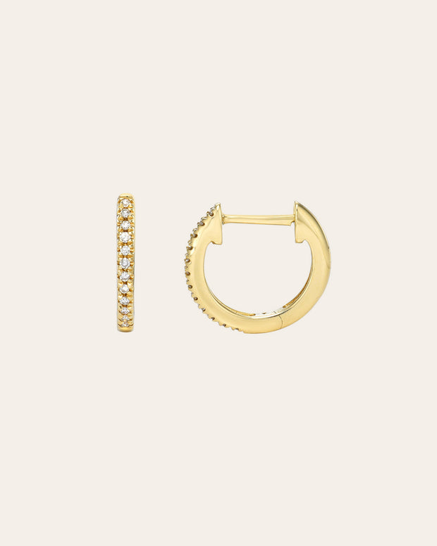 Zoe Lev Diamond Huggie Earrings