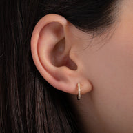 Zoe Lev Diamond Huggie Earrings