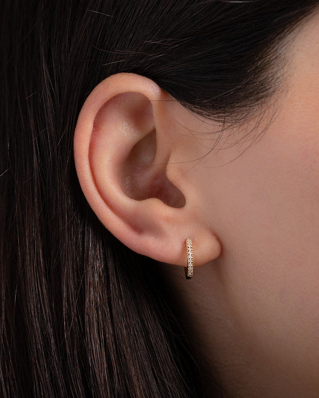 Zoe Lev Diamond Huggie Earrings