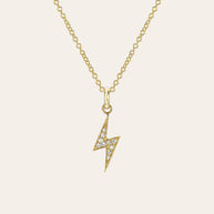 Zoe Lev Diamond Lightning Bolt Necklace