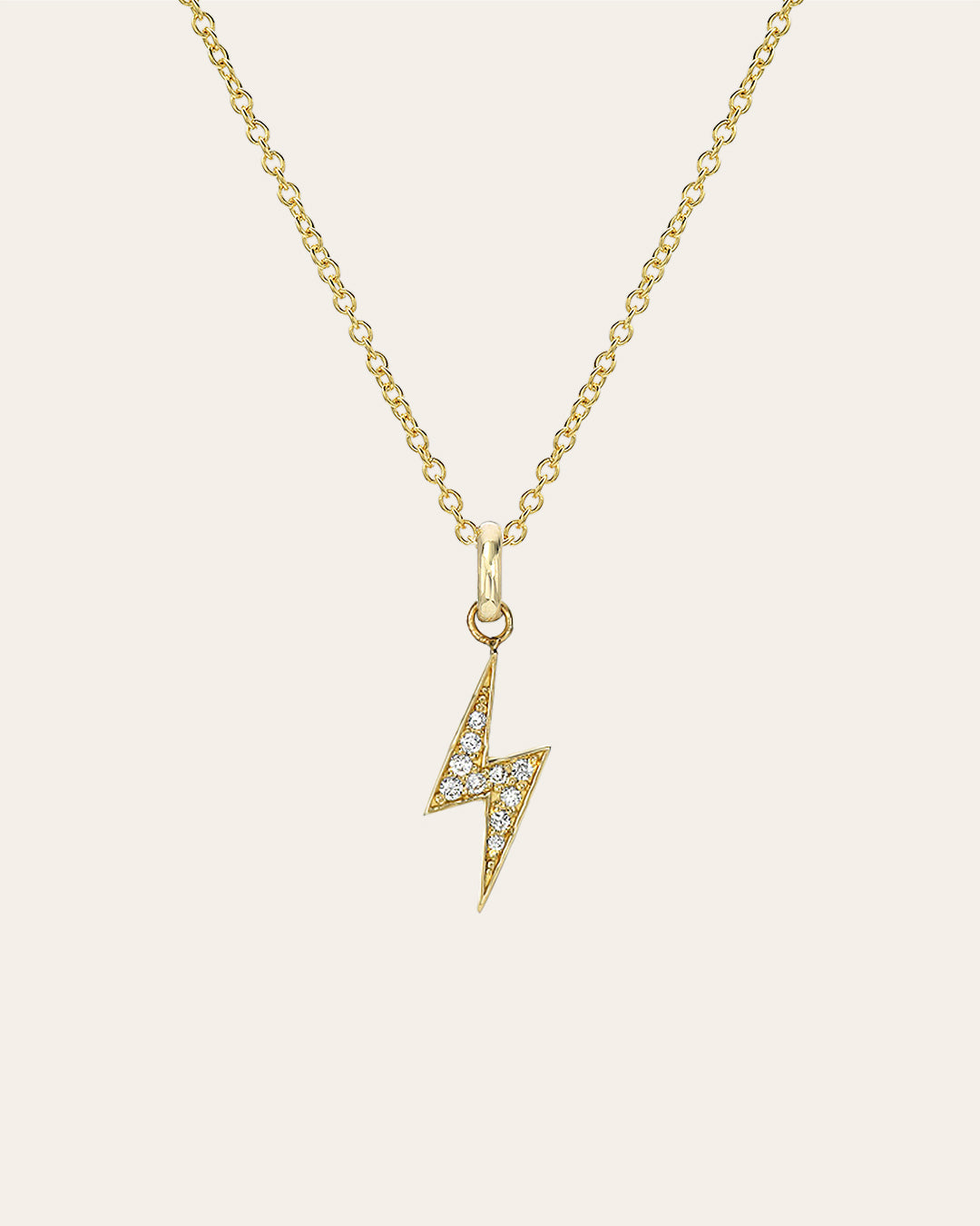 Zoe Lev Diamond Lightning Bolt Necklace