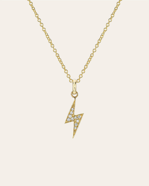 Zoe Lev Diamond Lightning Bolt Necklace