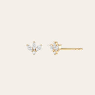 Zoe Lev Diamond Lotus Stud Earrings