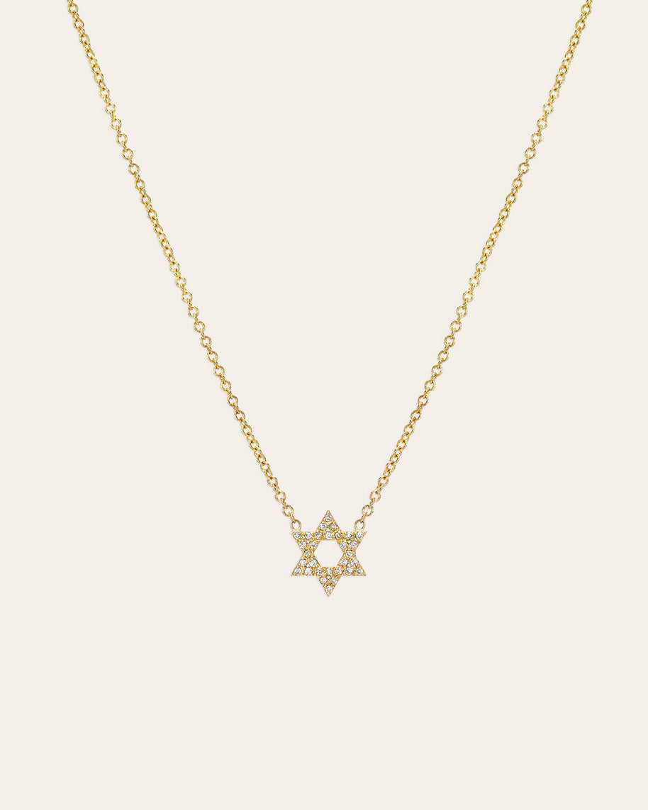 Zoe Lev Diamond Open Star Of David Necklace