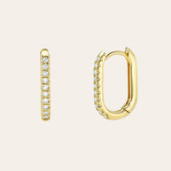 Zoe Lev Diamond Oval Hoop Earrings