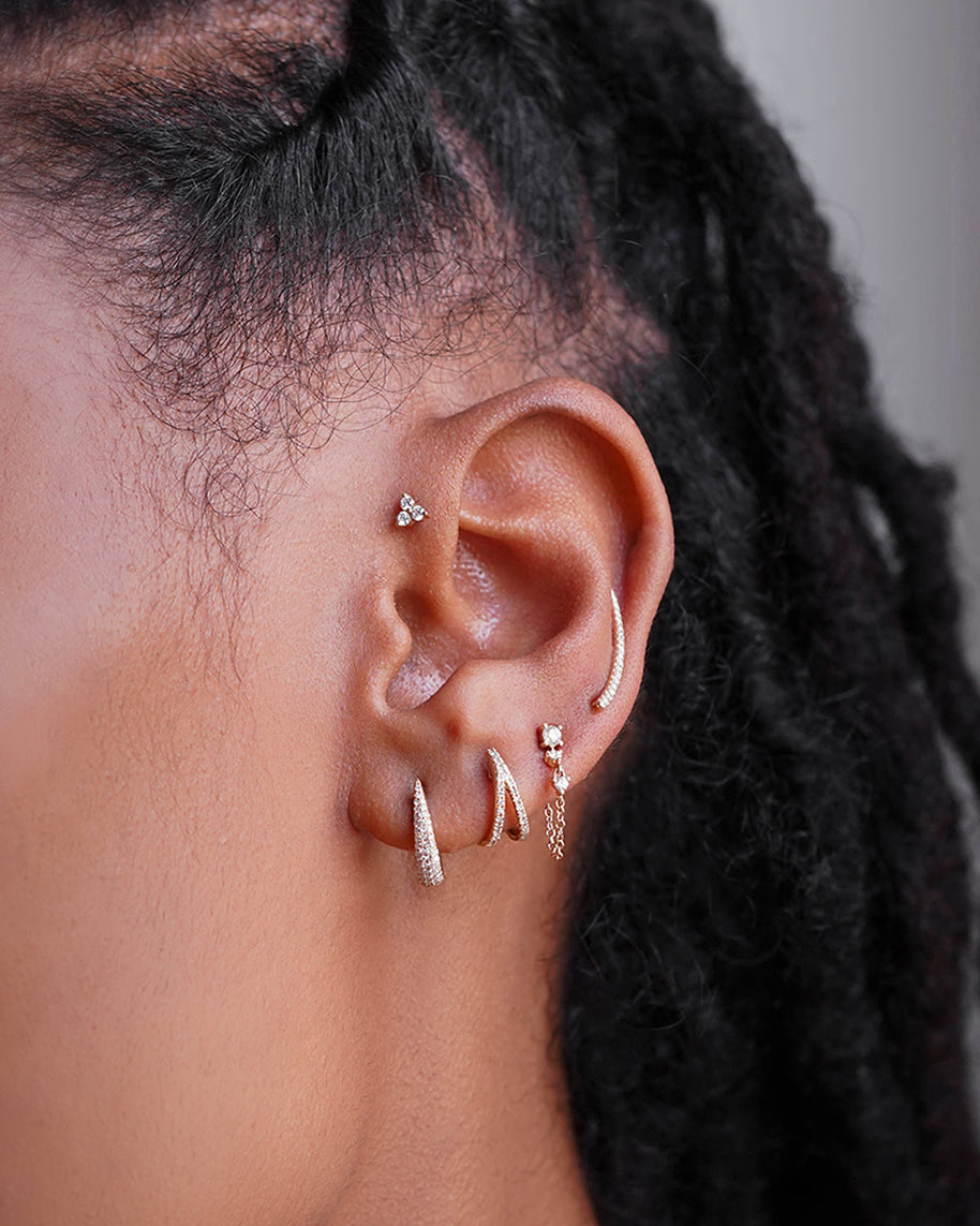Zoe Lev Diamond Trio Stud Earrings