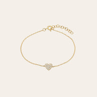 Zoe Lev Diamond Heart Bracelet