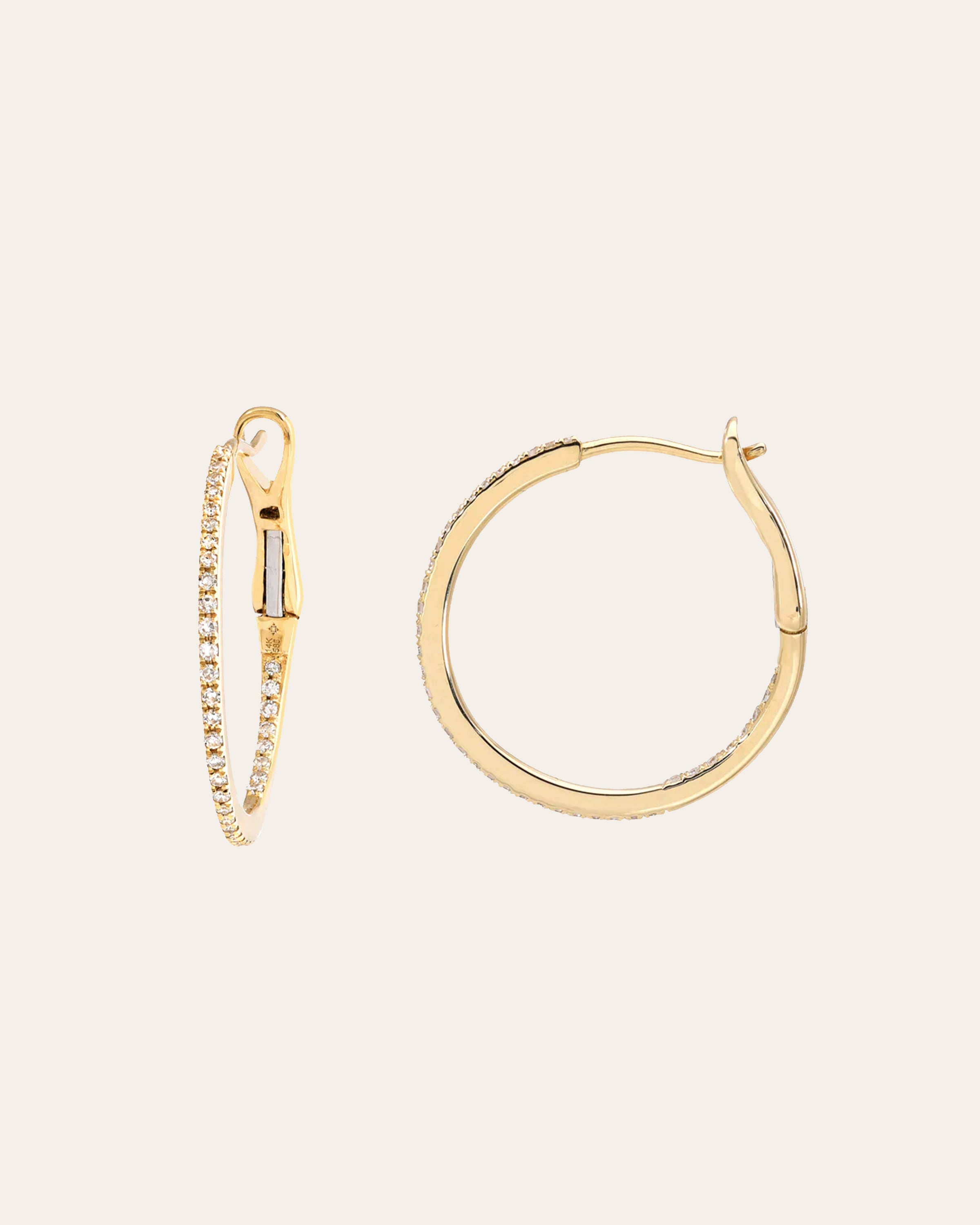 Zoe Lev Diamond Small Hoops