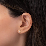 Zoe Lev Diamond Star Stud Earrings